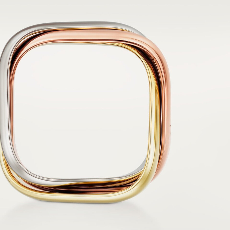 anello trinity a forma di cuscino modello classico