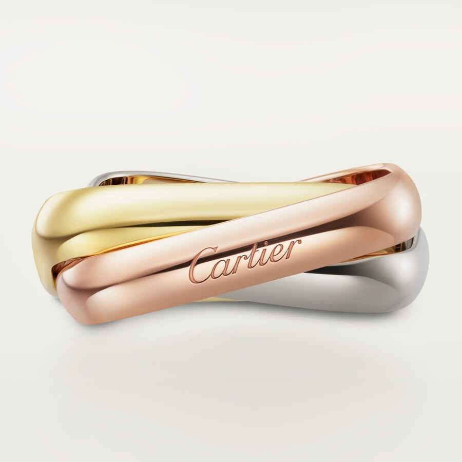 anello trinity a forma di cuscino modello classico