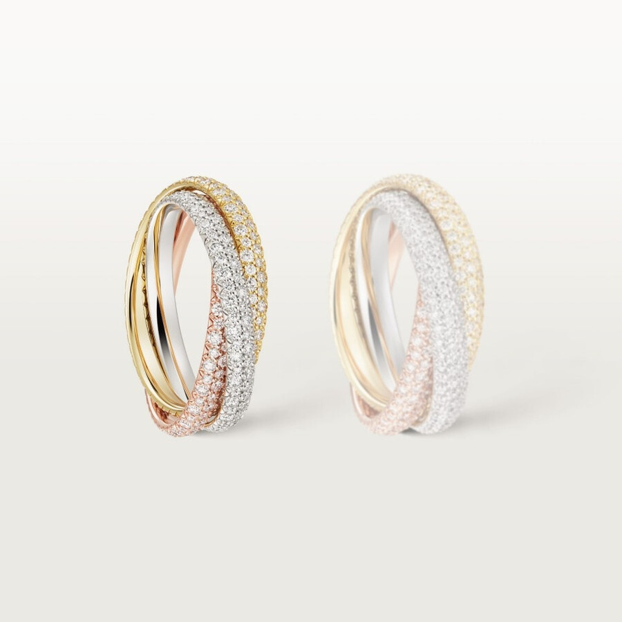 anello trinity modello piccolo pavé
