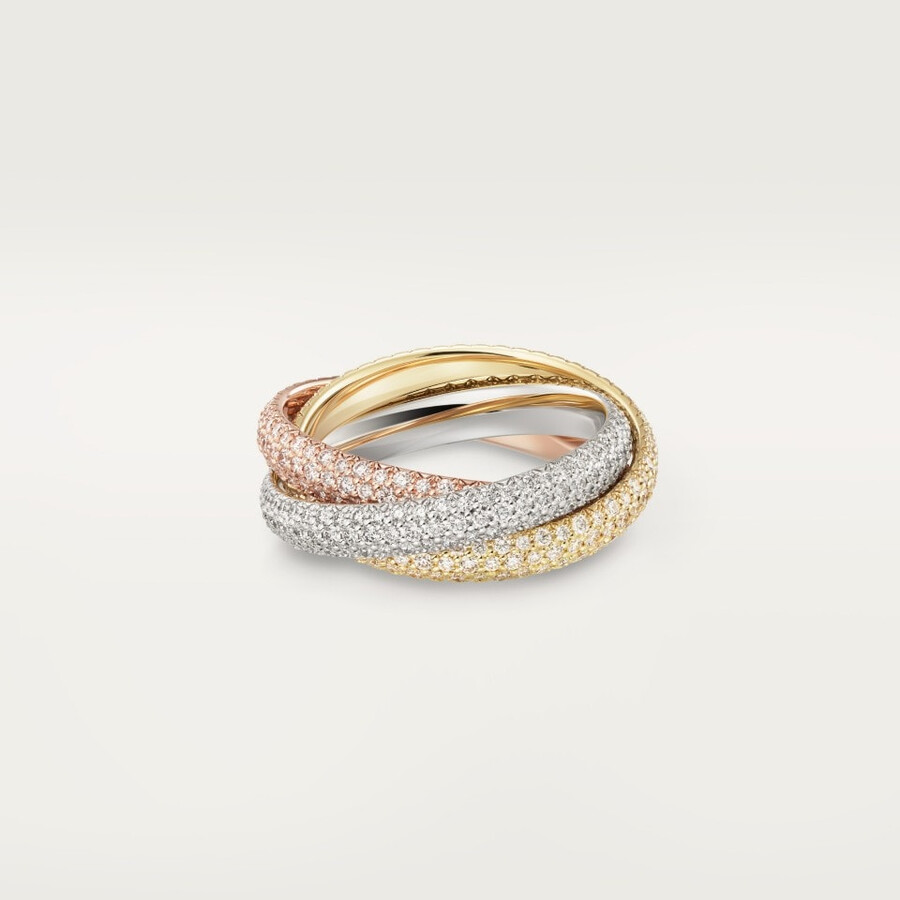 anello trinity modello classico pavé