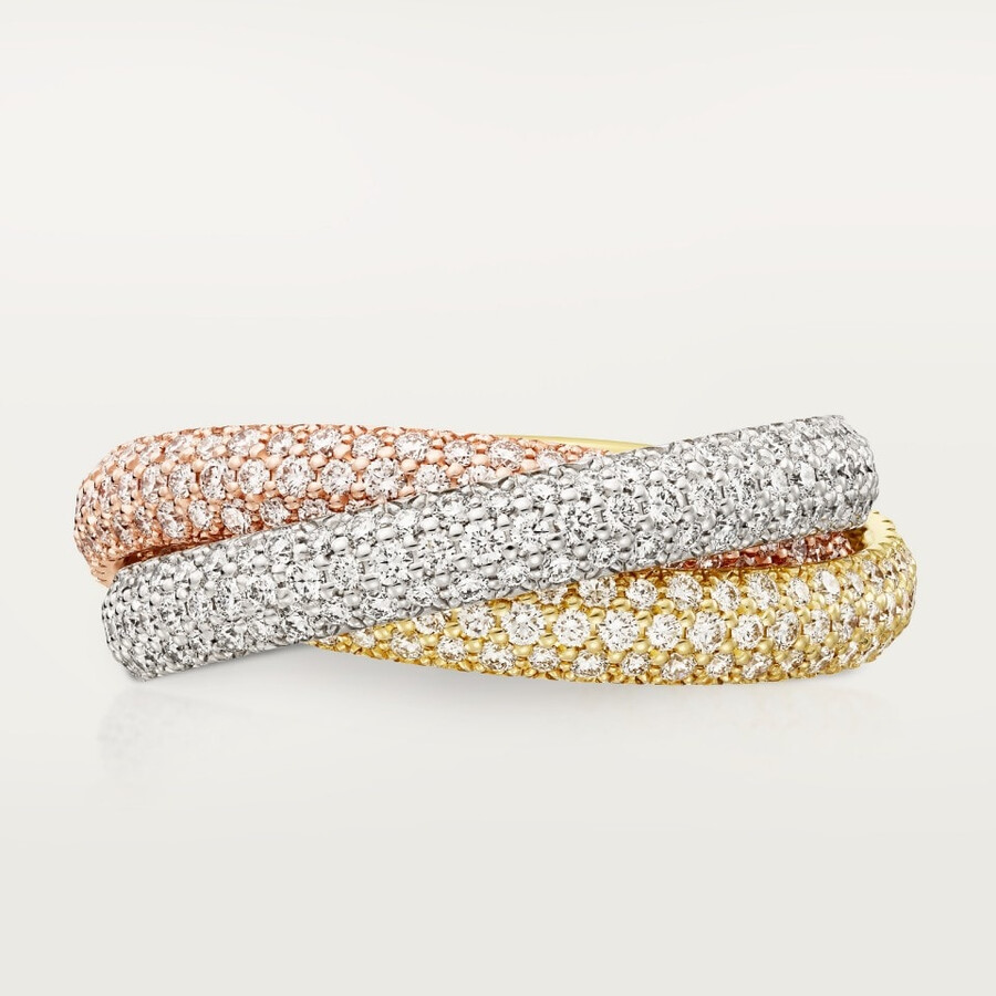 anello trinity modello classico pavé