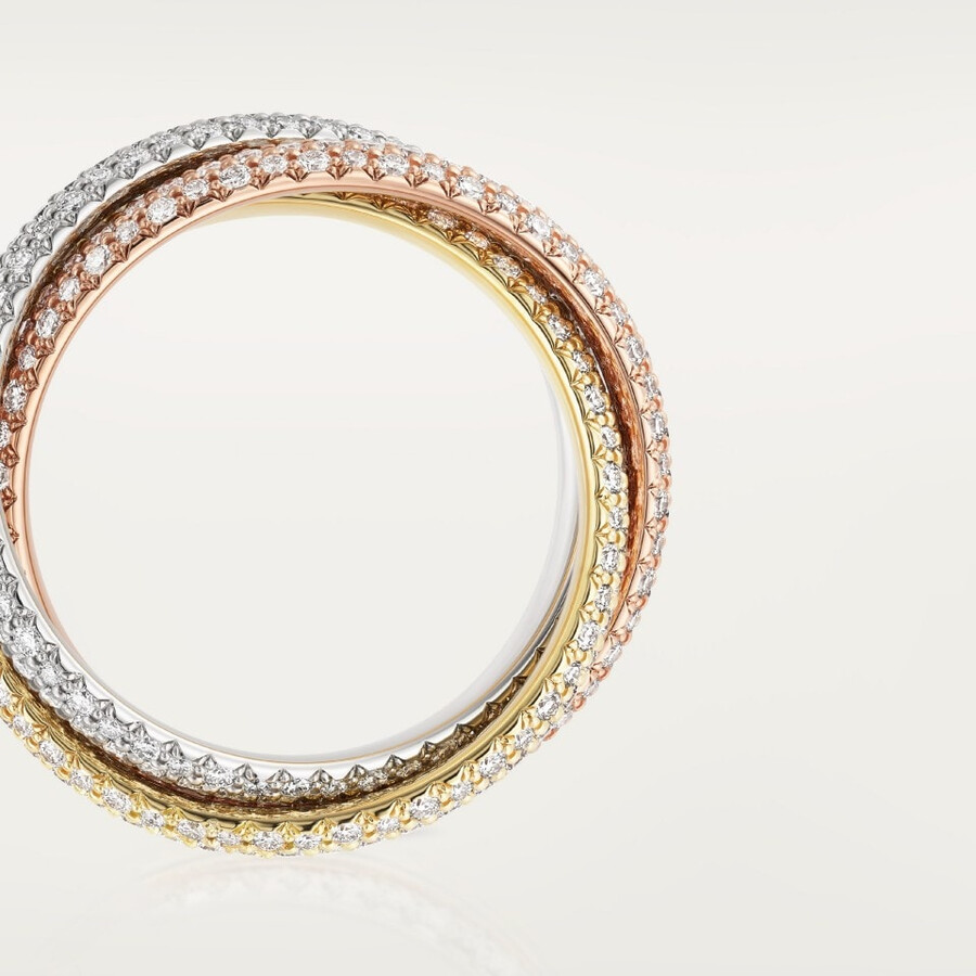 anello trinity modello classico pavé
