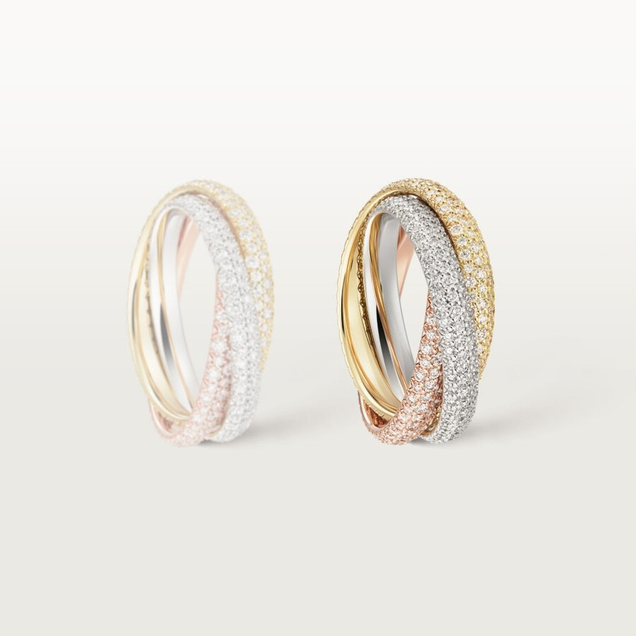 anello trinity modello classico pavé
