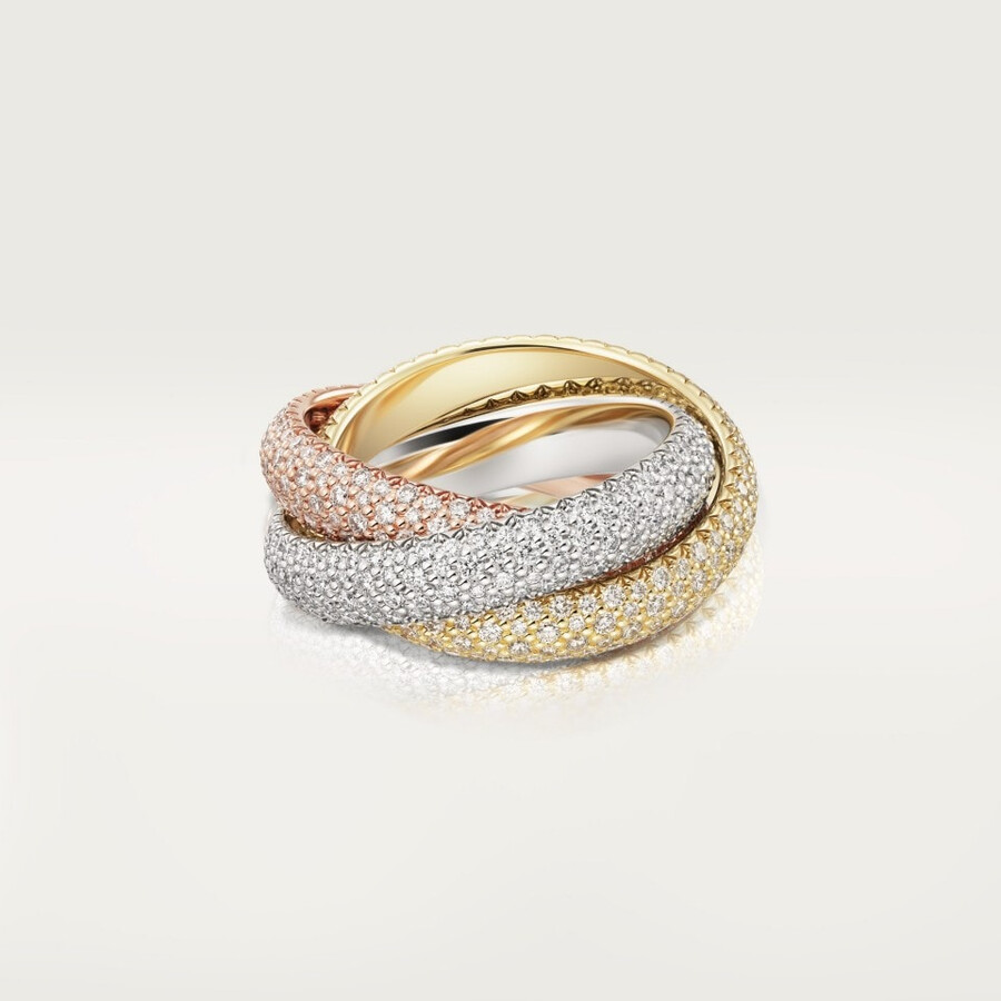 anello trinity modello grande pavé