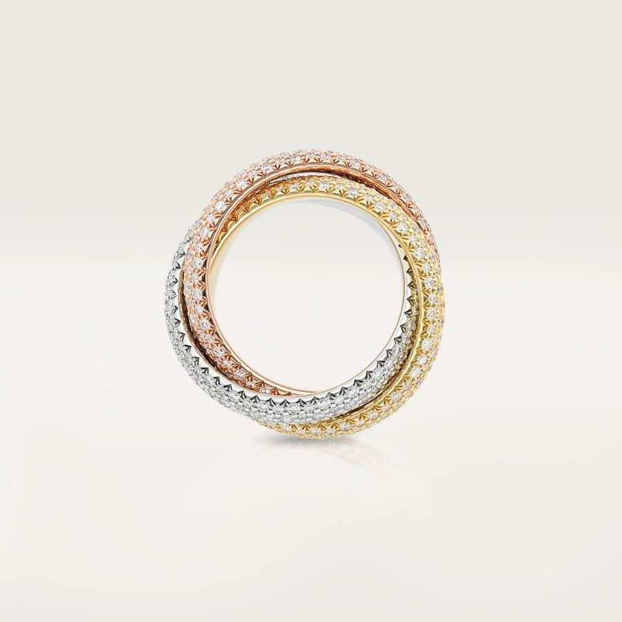 anello trinity modello grande pavé