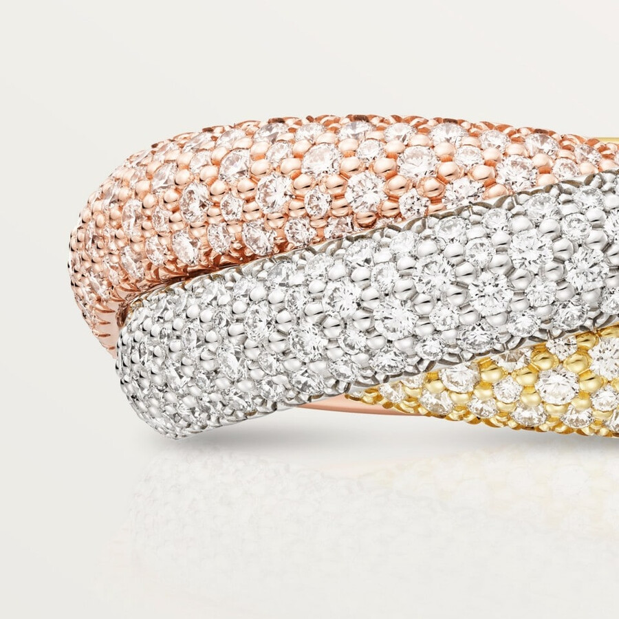 anello trinity modello grande pavé