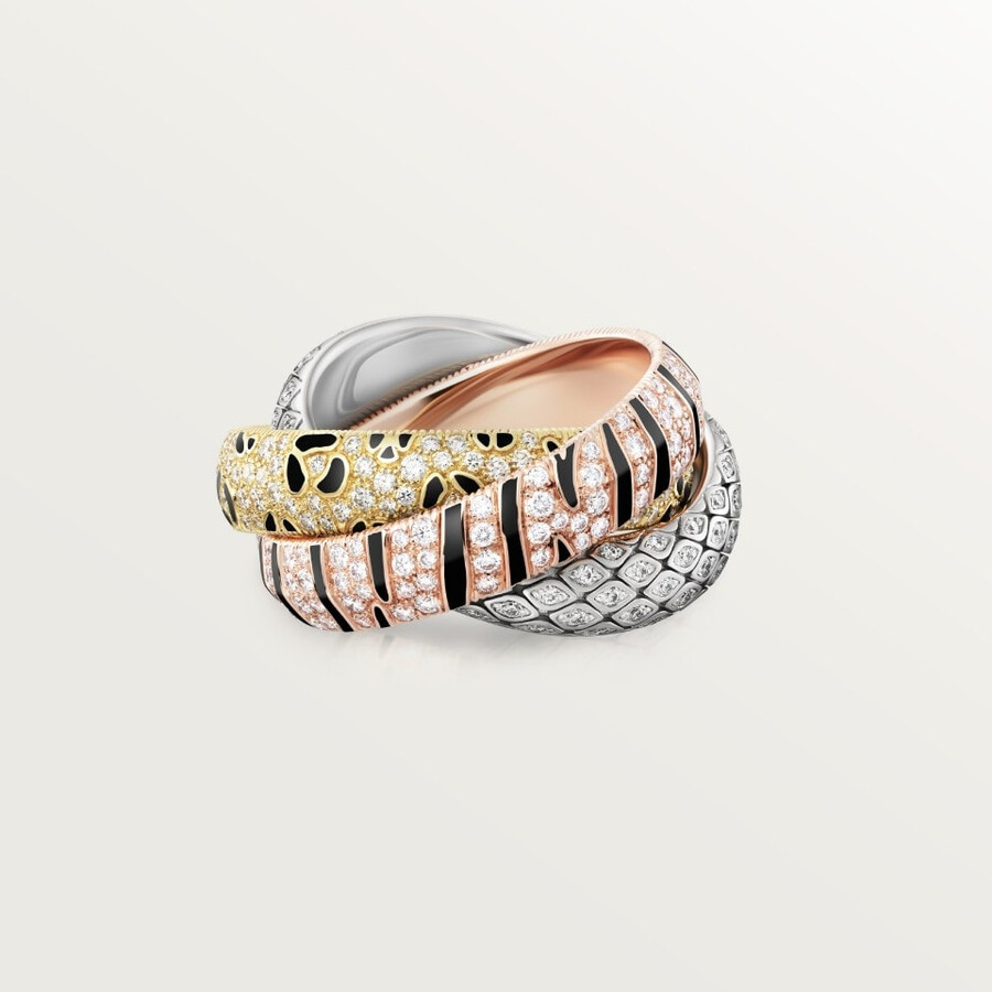 anello trinity lacca pavé