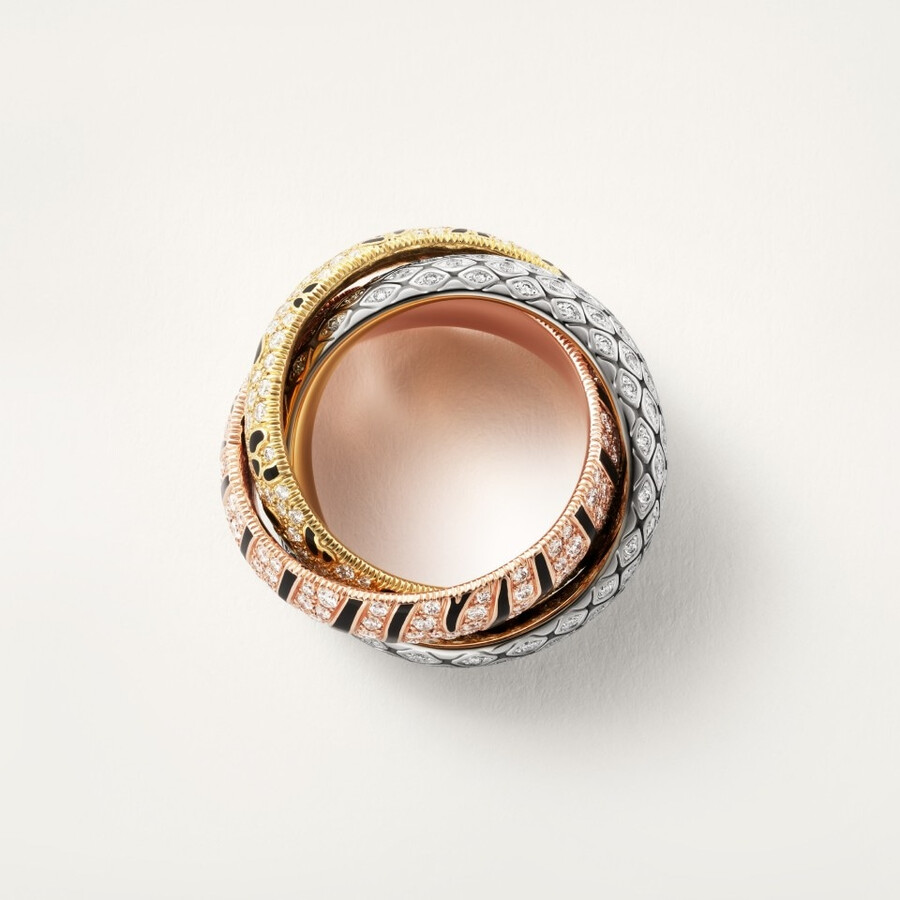 anello trinity lacca pavé