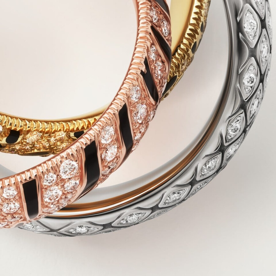 anello trinity lacca pavé
