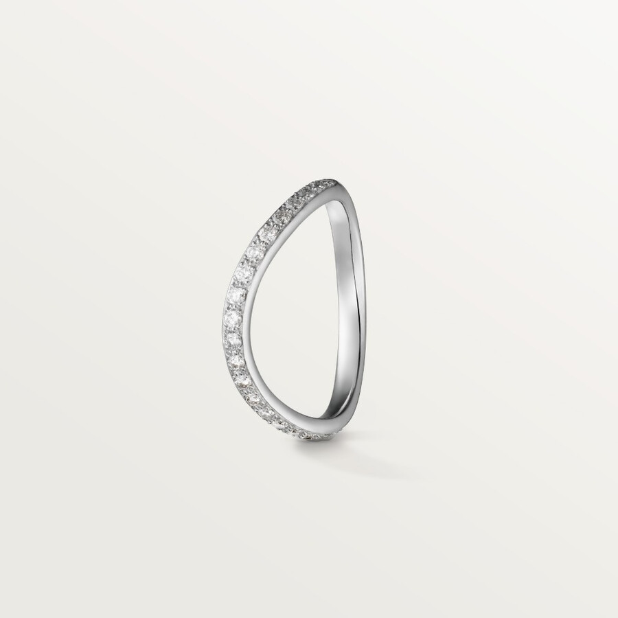 fede nuziale trinity ruban larghezza 2 mm pavé