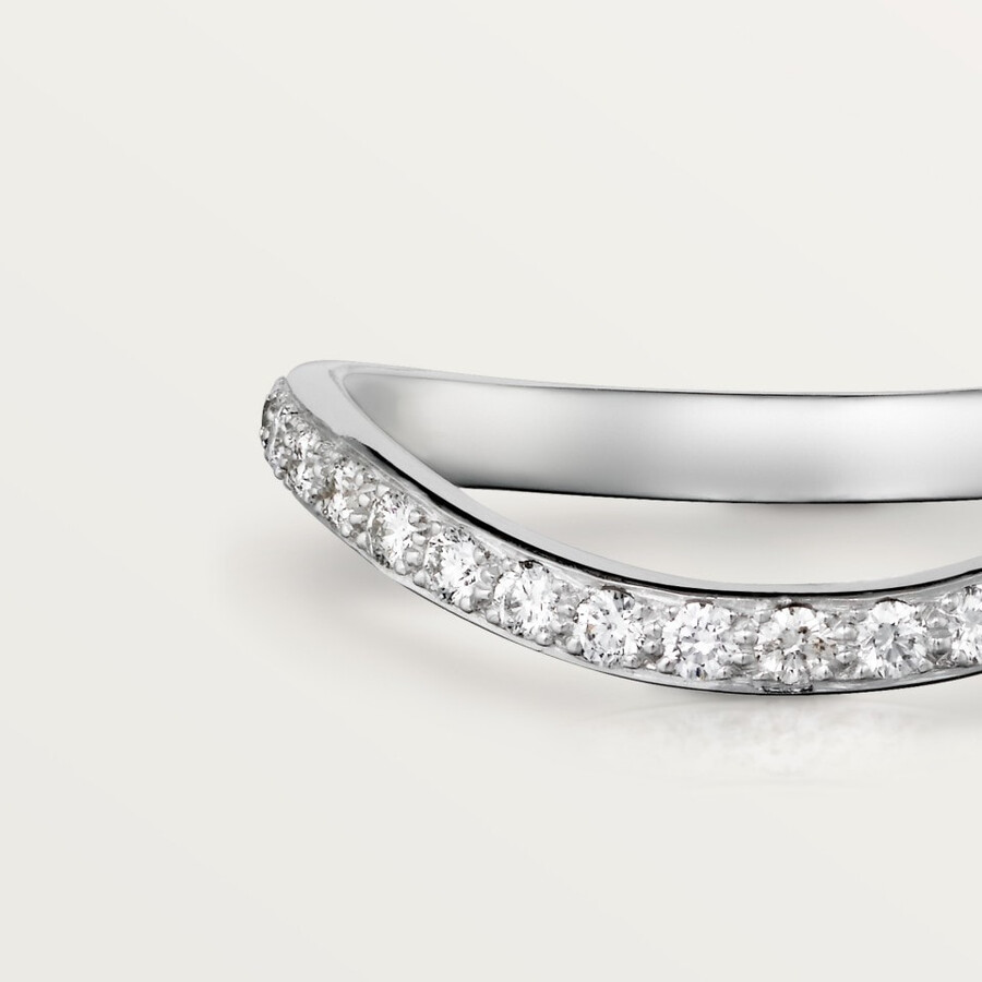 fede nuziale trinity ruban larghezza 2 mm pavé
