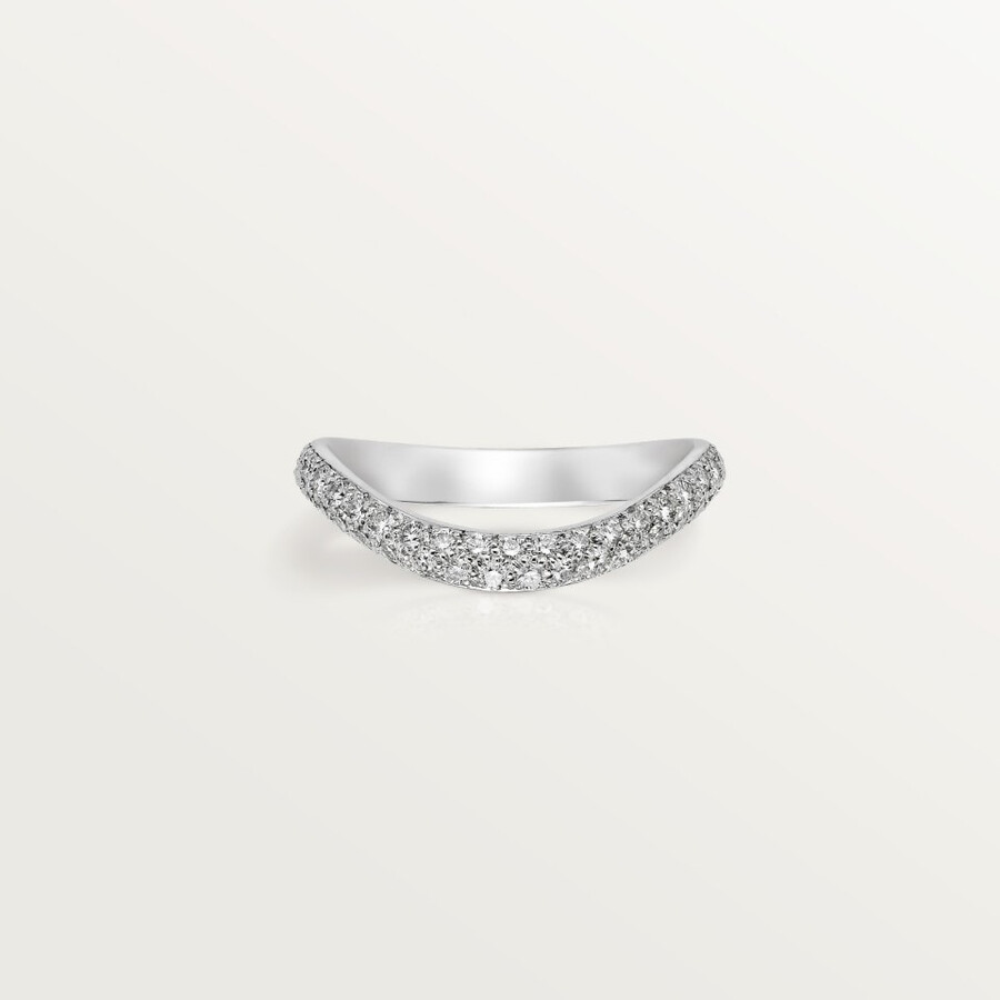 fede nuziale trinity ruban larghezza 25 mm pavé