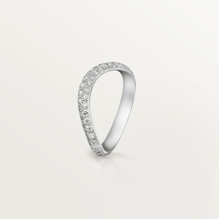 fede nuziale trinity ruban larghezza 25 mm pavé