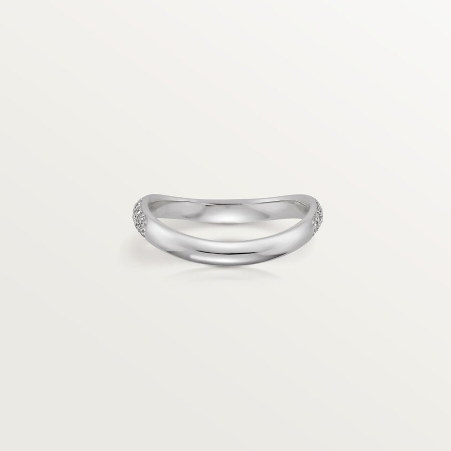 fede nuziale trinity ruban larghezza 25 mm pavé